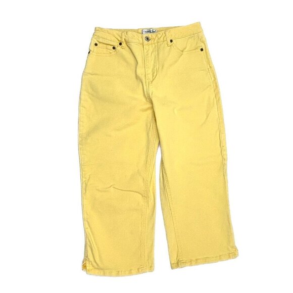 Coldwater Creek Capri Women's size 8P Yellow Denim jeans - Picture 1 of 3